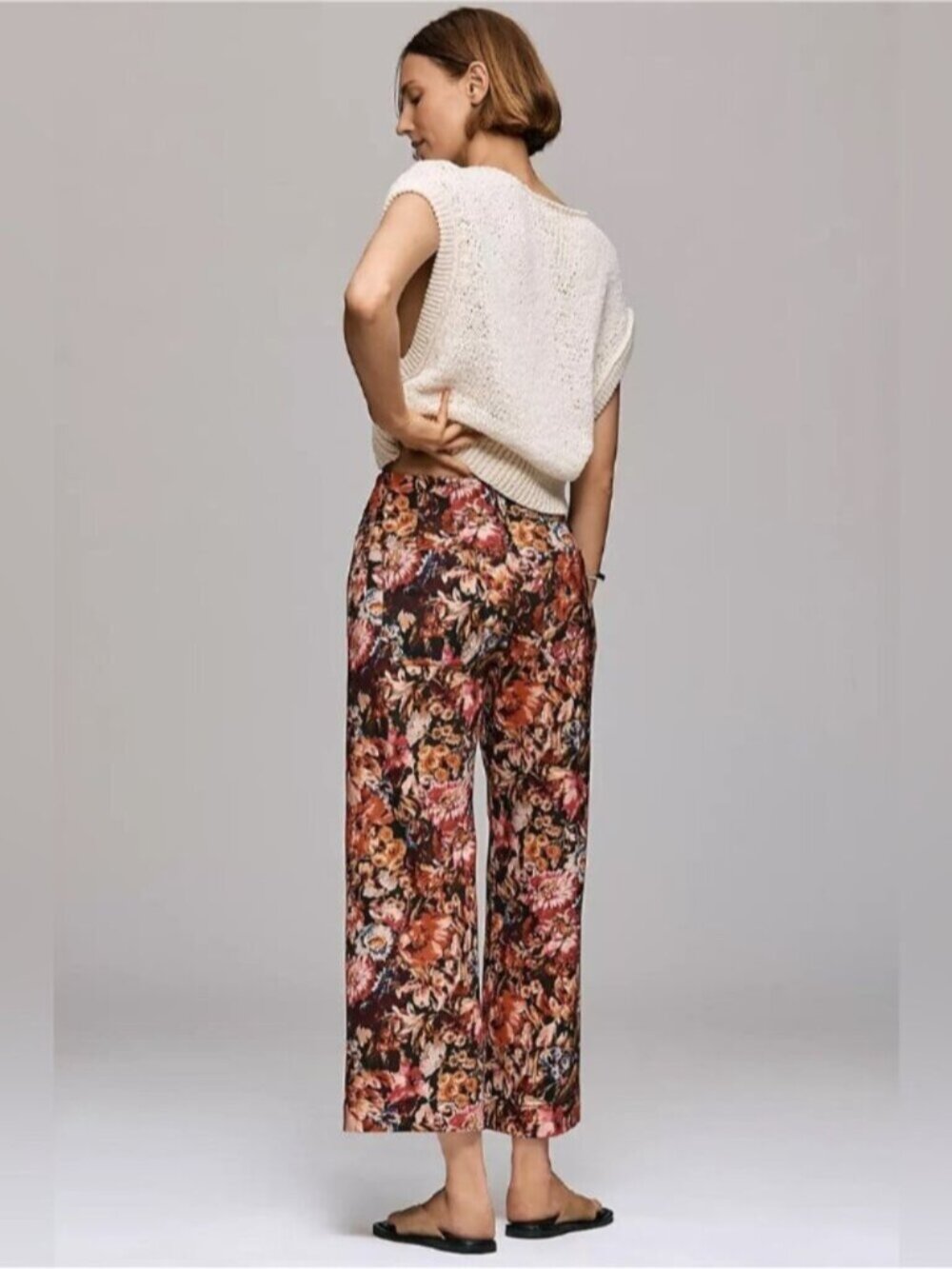 NWT Size 28P -Maeve Colette Ponte High-Rise Wide-Leg Cropped Pants (US$ 138) - Picture 4 of 16